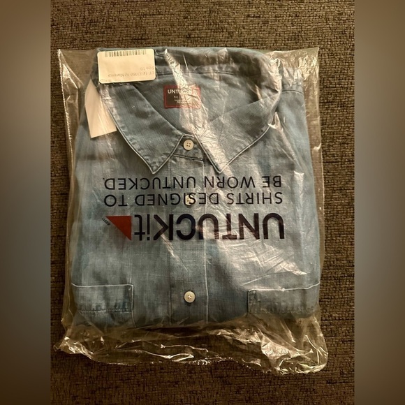 NWT UNTUCKit Women's 100% Tencel Maraska Chambray Long Sleeve Shirt Dress - Picture 5 of 9